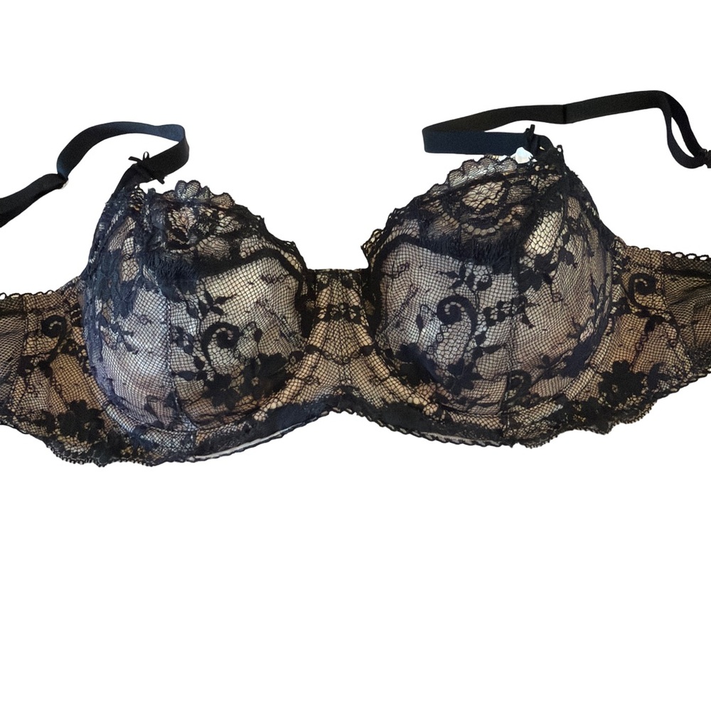 Victoria's Secret Black Floral Lace Bra